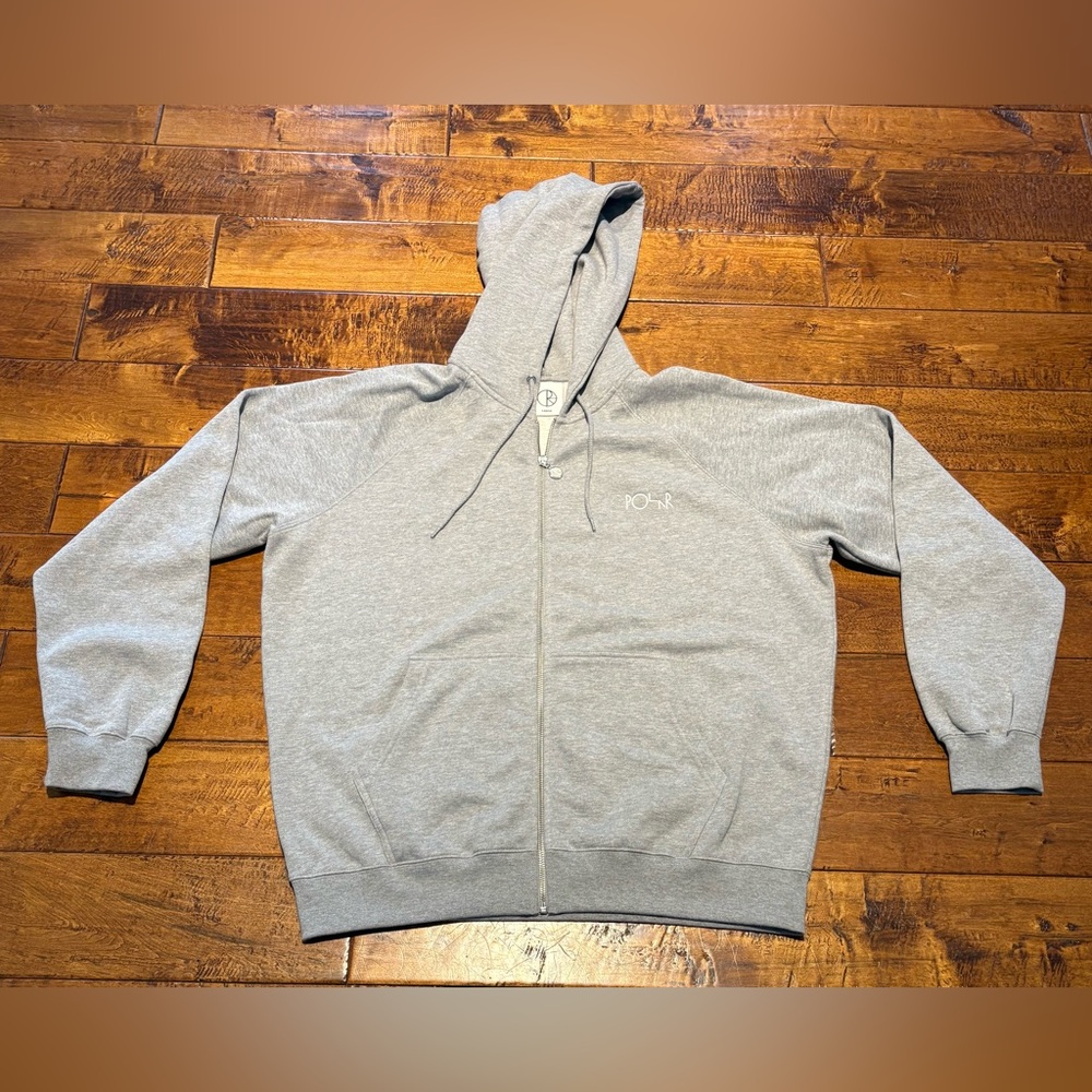 Polar Skate Co Default Zip Hoodie Heather Gray Size Large EUC